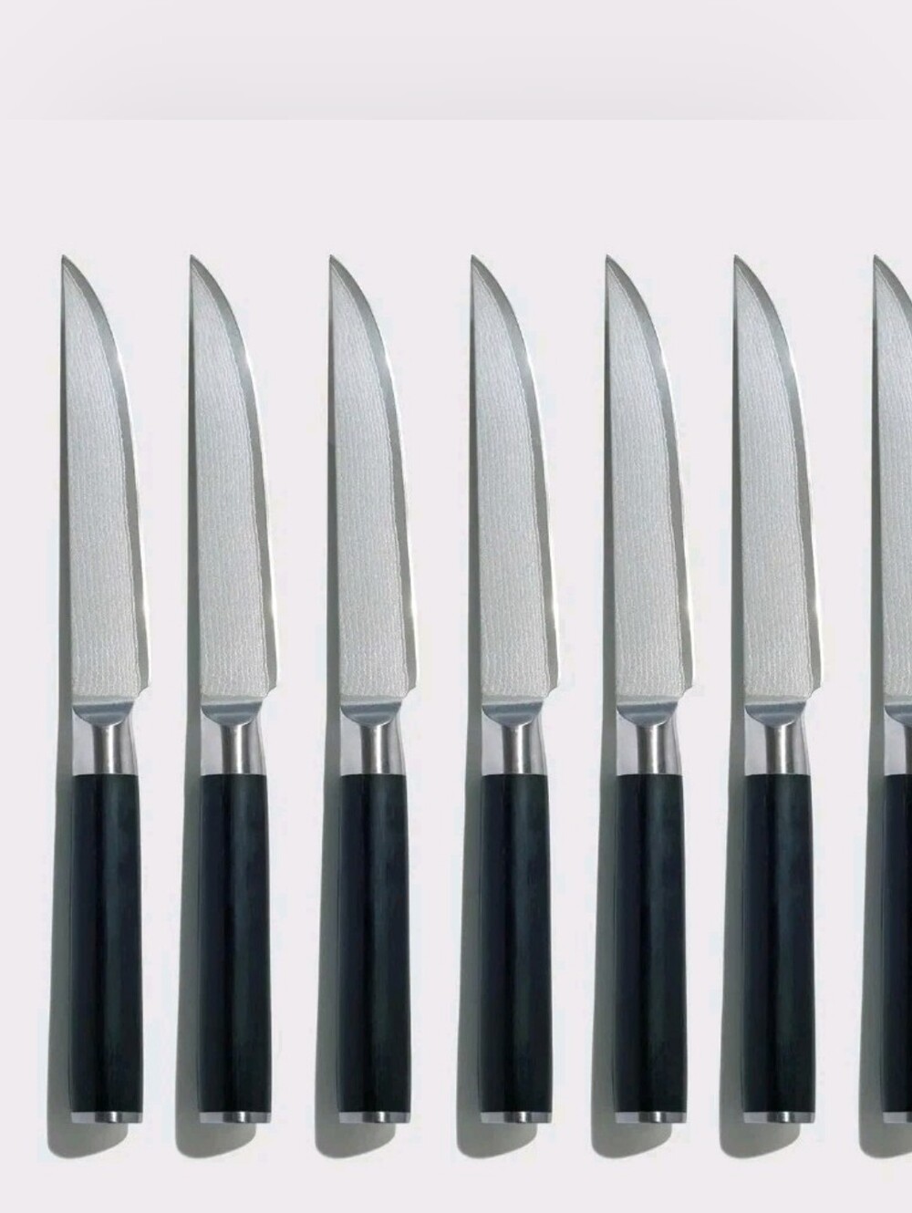 NEW! Quince- Essentials Japanese Damascus Steak Knife Set Of 8! (Z8)